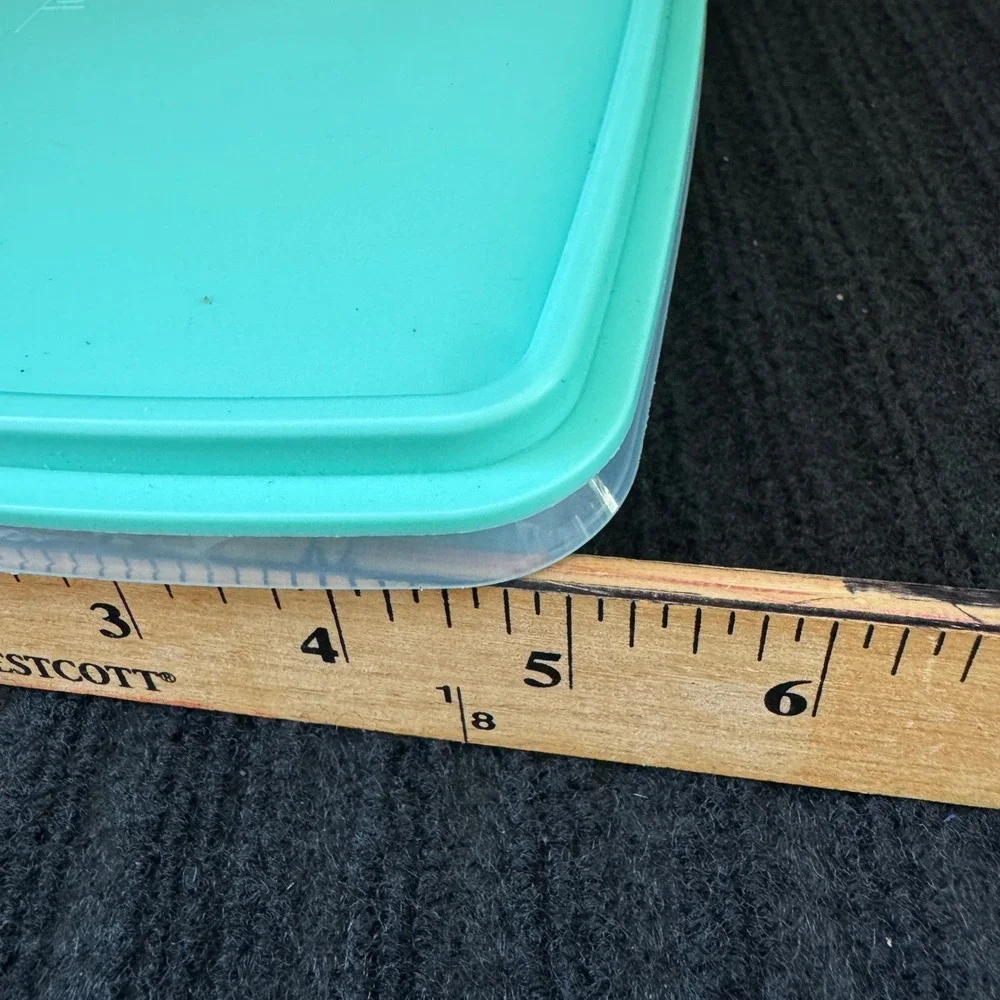 Tupperware Freezer Mate Shallow Small Container Teal Lid 817